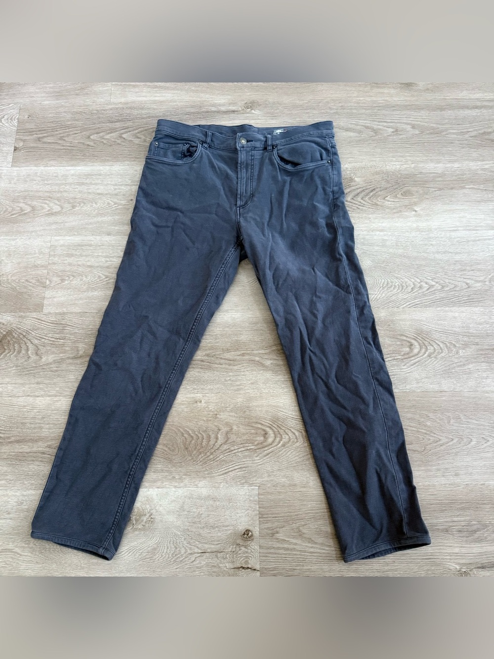 Faherty Stretch Terry 5 Pocket Pants Mens Size 34x28 Faded Navy Blue Gray